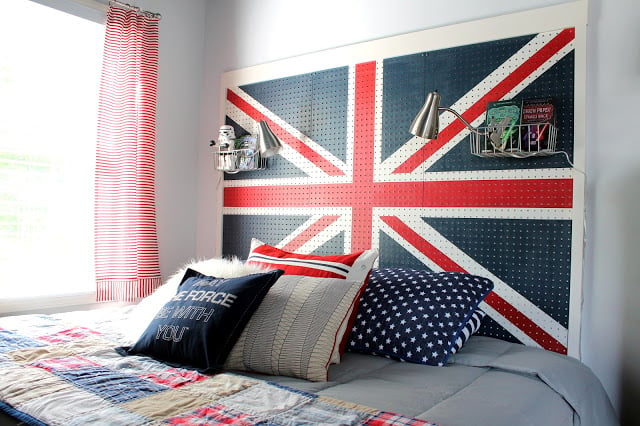 Union Jack Painted Headboard