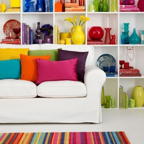 Designed Interiors rainbow living room