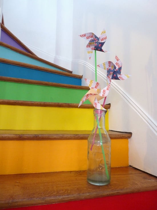 La Ballette Rose rainbow stairs