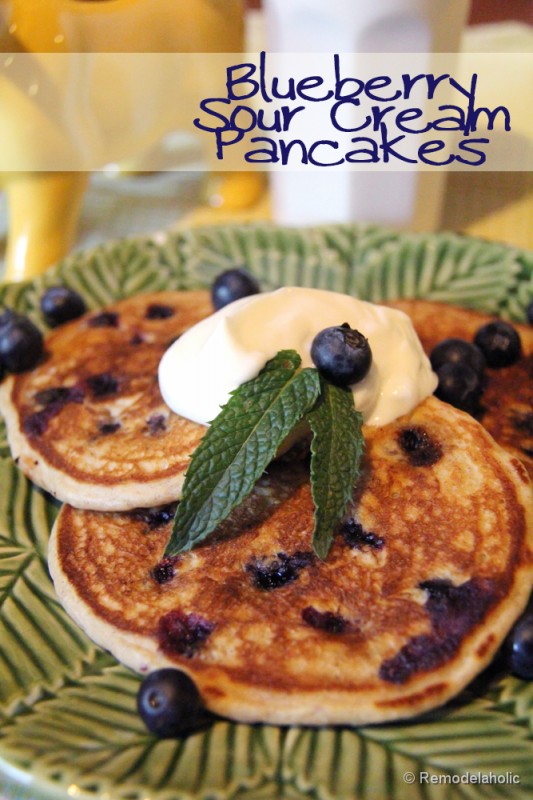 blueberry sour cream pancakes recipe