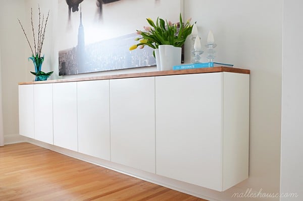 diy floating sideboard