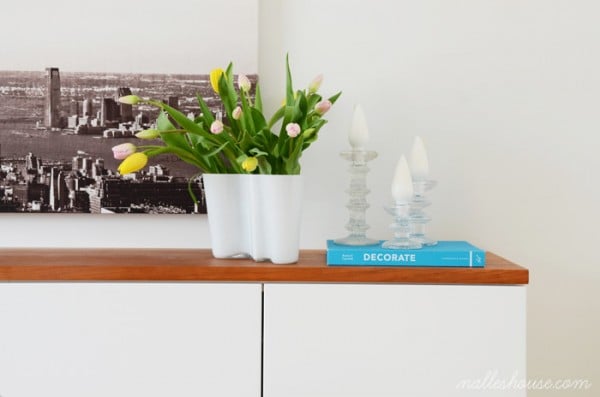 how to decorate a modern floating sideboard