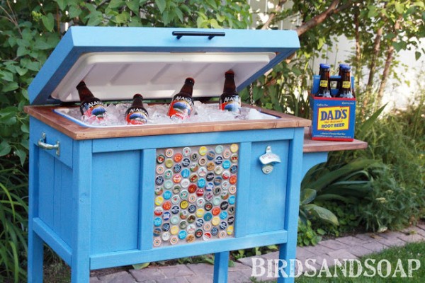 DIY cooler box stand tutorial by birdsandsoap