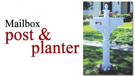 mailbox post and planter