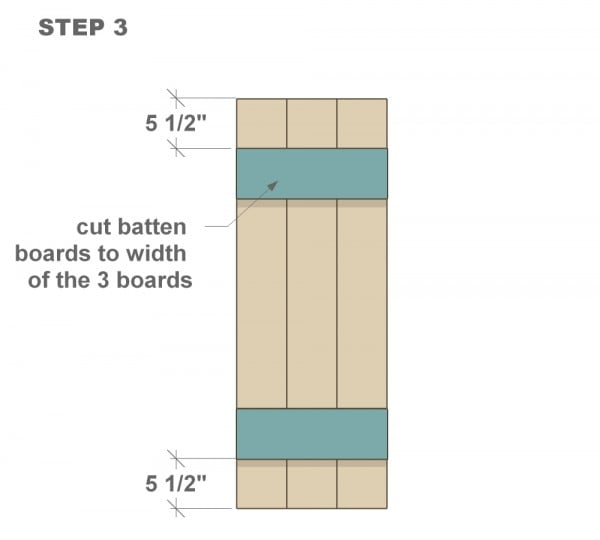 DIY wood shutter tutorial step three