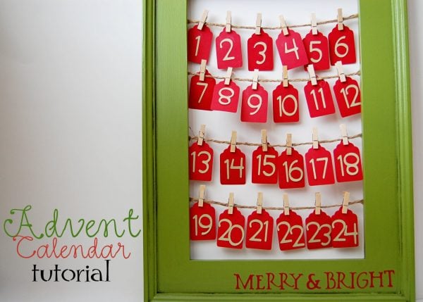 easy picture frame and paper tag advent calendar, Southern Lovely