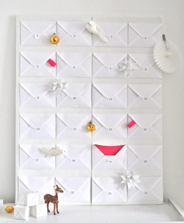 envelope advent calendar, Few Things From My Life via Remodelaholic