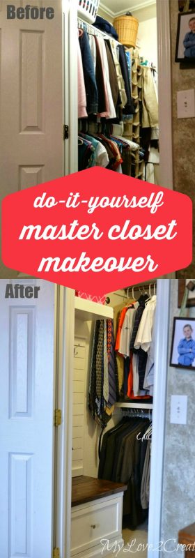 DIY master closet makeover, MyLove2Create on Remodelaholic
