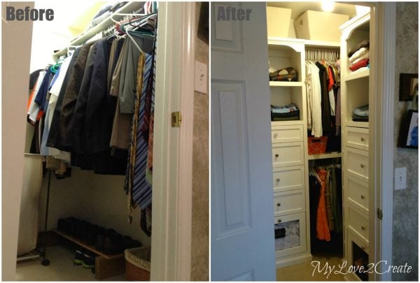 master closet before and after, My Love 2 Create on Remodelaholic