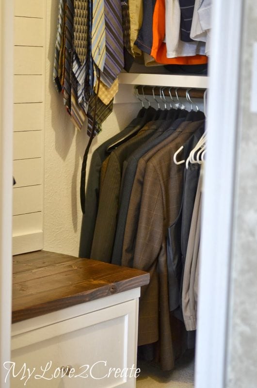 master closet hanging area, My Love 2 Create on Remodelaholic