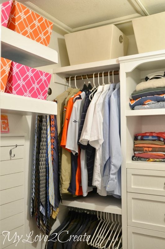 master closet makeover hanging area, My Love 2 Create on Remodelaholic