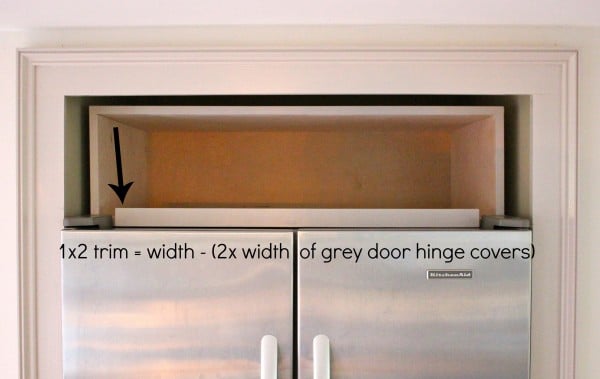 over fridge cabinet trim dimensions