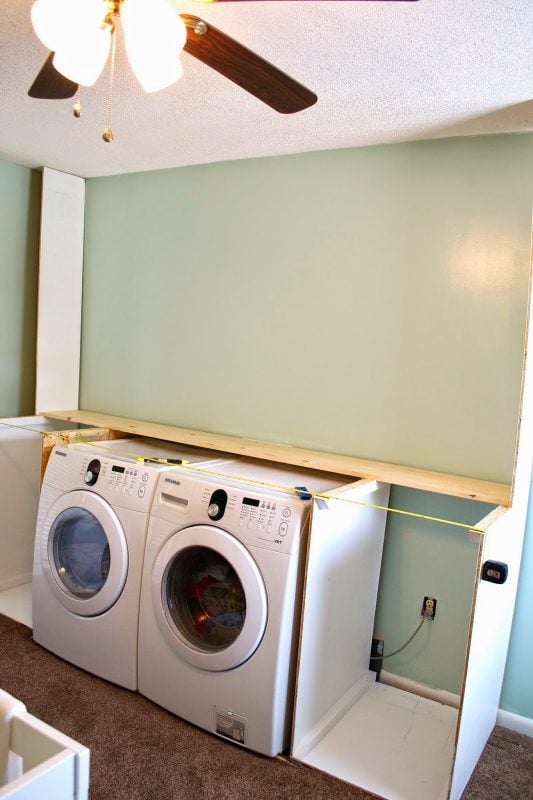 Building the laundry unit 01, Seesaws and Sawhorses on Remodelaholic