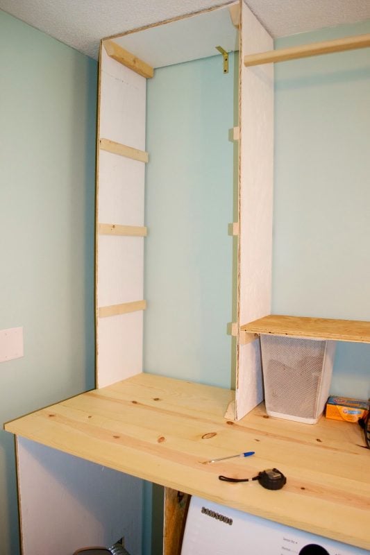 Building the laundry unit 05, Seesaws and Sawhorses on Remodelaholic