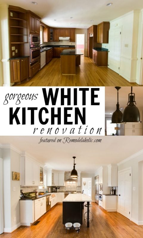 White Kitchen Renovation on Remodelaholic
