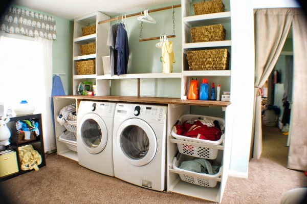 diy laundry unit, Seesaws and Sawhorses on Remodelaholic